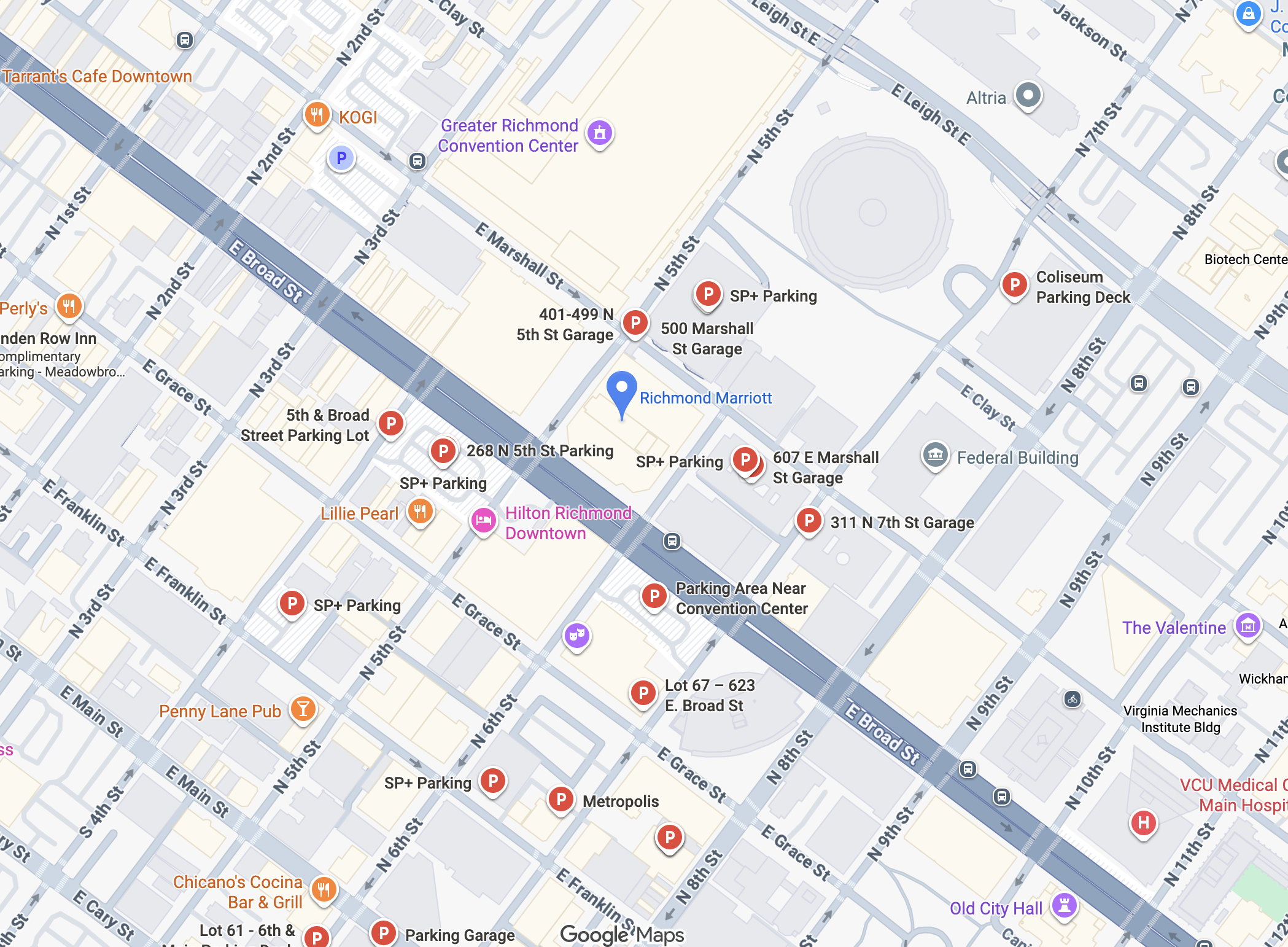 Richmond Marriott - Public Parking Options
